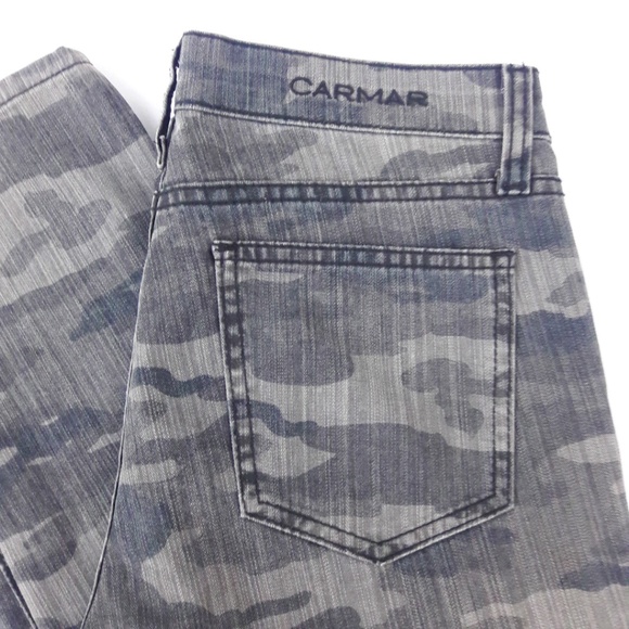 CarMar Camo Pants Jeans Skinny Mid Rise Spandex Los Angeles USA 26 - Picture 7 of 8